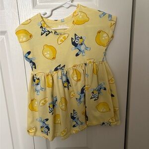 EUC Bluey lemon target 18m dress